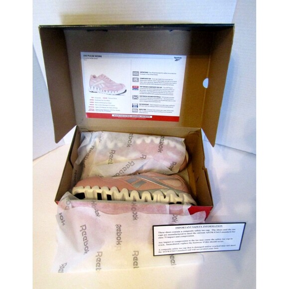 Reebok Work Zig Pulse Pink Sneakers Athletic Work Shoes EH Comp Toe Size 12M NIB - Picture 10 of 11